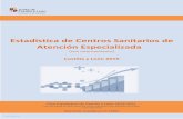 Estadística de Centros Sanitarios de Atención Especializada · U.99 Medicina del trabajo 11 68,8% 6 30,0% 17 47,2% Fuente: Consejería de Sanidad de la Junta de Castilla y León.