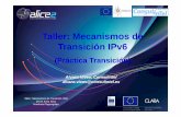 Taller: Mecanismos de Transición IPv6Transición IPv6 · Taller: Mecanismos de Transición IPv6Transición IPv6 (Pá ti T i ió )Práctica Transición) Alvaro Vives, Consulintel
