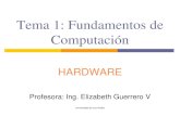 Tema 1: Fundamentos de Computación · Tema 1: Fundamentos de Computación HARDWARE Profesora: Ing. ... computador además de interpretar, elaborar y ejecutar instrucciones que recibe