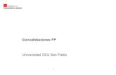 Convalidaciones FP Universidad CEU San Pablo · UNIVERSIDAD: SAN PABLO-CEU Titulación de Formación Profesional: TÉCNICO SUPERIOR EN COMERCIO INTERNACIONAL Titulación Universitaria: