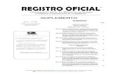 SUPLEMENTO - suinba.com oficiales... · Suplemento ~ Registro Oficial N° 491 ~ Jueves 30 de abril de 2015 — 3 establece que en las instituciones, entidades y organismos del sector