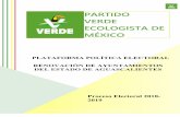 PLATAFORMA POLÍTICA ELECTORAL RENOVACIÓN DE …ieeags.org.mx/plataformas1819/plataformas/PLATAFORMA ELECTO… · Presentación Plataforma para el H. Ayuntamiento de Aguascalientes