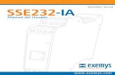 Manual del Usuario - Exemys · Manual de Usuario SSE232-IA Exemys  Rev. 4 Página 6 1.2 Descripción del Producto SSE232-IA es un conversor RS-232/485/422 a Ethernet y viceversa.