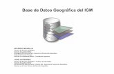 Base de Datos Geográfica del IGM pdf...Base de Datos Geográfica del IGM El vertiginoso desarrollo de las tecnologías ligadas a los SIG desde los 70 hasta la actualidad están marcando