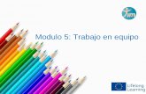 Modulo 5: Trabajo en equipo - TIM Projecttimproject.eu/docs/es/TIMproject_V_es.pdf · 3.Un equipo de trabajo es un grupo de trabajadores/as altamente cualificados que son responsables