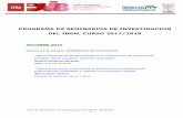 PROGRAMA DE SEMINARIOS DE INVESTIGACION DEL IBGM, …€¦ · SEMINARIO DE INVESTIGACION "Especificidad y promiscuidad en la señalización por corticosteroides" Dr. Diego Alvarez