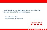Participació de Bombers de la Generalitat en els ... · Edificis convencionals: teatres, auditoris, discoteques, etc. Edificis singulars: estadis, camps d’esports oberts (coberts