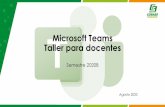 Microsoft Teams Taller para docentes€¦ · Se agrega instrumento con los criterios de evaluación de la evidencia producto de la actividad. Se agrega un recurso a la actividad Nota