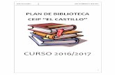 CEIP “El Castillo”...CEIP “El Castillo” Plan de Biblioteca 2016-2017 4 4. Potenciar las destrezas orales que permitan expresar con precisión su pensamiento, opiniones, emociones