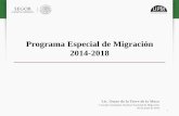 Programa Especial de Migración 2014-2018€¦ · Programa Especial de Migración 2014-2018 Objetivo 1. Fomentar una cultura de la legalidad, de derechos humanos y de valoración