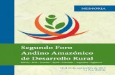 CIPCA Bolivia … · Foro Andino Amazónico de Desarrollo Rural (2: 18-20 sep. 2013; La Paz) Memoria del Segundo Foro Andino Amazónico de Desarrollo Rural: Bolivia, Perú, Ecuador,