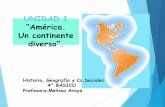 “América. · Mapa políticode América del Sur ¿Cómo es nuestro continente? Gran diversidad de su entorno natural, clima relieve, hidrografía y también de culturas. Océano