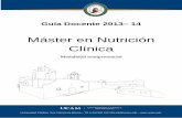Máster en Nutrición Clínica · El máster oficial en Nutrición Clínica forma a profesionales en Ciencias biomédicas en todos los aspectos relacionados con la Nutrición Humana,