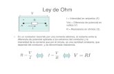Ley de Ohm · 2013. 5. 2. · Ley de Ohm •En un conductor recorrido por una corriente eléctrica, el cociente entre la diferencia de potencial aplicada a los extremos del conductor