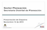 Presentacion Empalme Sector PlaneacionGeneralportal.dapd.gov.co/.../Presentacion_Empalme_Sector... · Presentación de Empalme Noviembre 12 de 2015. Contenido: 1. Presentación de