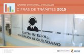 INFORME ATENCIÓN AL CIUDADANO CIFRAS DE TRÁMITES 2015 · CIFRAS DE TRÁMITES 2015. ... MES/TRÁMITE PASAPORTES APOSTILLA /LEGALIZACIÓN VISAS** TOTAL PARTICIPACIÓN POR MES Enero