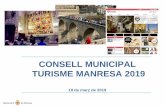 CONSELL MUNICIPAL TURISME MANRESA 2019 · 2019. 3. 19. · Incloure la destinació a grans distribuïdors online. Creació de propostes (E6) i executar campanyes de pagament i vendes