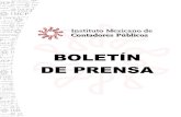 BOLETÍN DE PRENSA - IMCPimcp.org.mx/wp-content/uploads/2016/03/IMCP...Los contribuyentes deberán enviar la balanza de comprobación y el catálogo de cuentas con el código agrupador