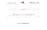 COMITÉ TÉCNICO ASESOR DEL CONTEO RÁPIDO ......elaborados por el Comité Técnico Asesor del Conteo Rápido, aprobados mediante los acuerdos IEEM/CG/120/2017 e IEEM/CG/121/2017,