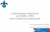 Lineamientos específicos de CIEES y PIFI para la … · 2013. 5. 23. · Acciones prioritarias Eje IV. Renovación de la evaluación para mejorar la calidad académica • Realizar