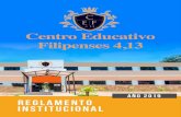 Centro Educativo Filipenses 4,13 · 2019. 1. 21. · 1. Normar la atención y el servicio educativo que brindan el CENTRO EDUCATIVO FILIPENSES 4,13 a los padres de familia, siendo