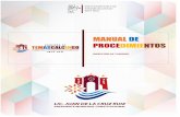 MANUAL DE PROCEDIMIENTOS - Temascalcingo€¦ · El presente Manual de procedimientos de la Dirección de Turismo Municipal está elaborado con la finalidad de que las actividades