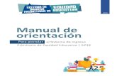 Manual de orientación - Universidad de Chile · Antes de la Prueba de Transición para la Admisión Universitaria (PDT) - Haber cursado los cuatro años de enseñanza media en establecimientos