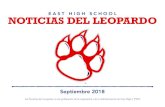 EAST HIGH SCHOOL NOTICIAS DEL LEOPARDO...Las Noticias del Leopardo es una publicación de la cooperativa y de la Administración de East High y PTSA ¡Bienvenidos de nuevo, Leopardos!