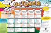 del Selección del Selección del Head Start Cocinero Menú 1 ......Plantillas de calendario de menú de octubre Head Start Menú 1-2 años Día Completo 1 de Octubre -11 de Octubre: