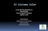 El Sistema Solar - FISICAgallardo/sem/SistemaSolar2018CAF.pdf · Imágenes de radar . Venus “panqueques” de lava muy viscosa. Cráter . Venus Roca sólida y seca (basaltos) Mapa