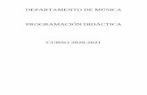 DEPARTAMENTO DE MÚSICA PROGRAMACIÓN ...ieslucadetena.es/template/documentos/musica/2021/musica.pdfEn el presente curso (2020-21) el profesor que imparte las asignaturas del área