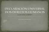 DEPARTAMENTOS ORGANIZADORES: FILOSOFÍA PLÁSTICA ENDL · A Declaración Universal de DEREITOS HUMANOS (10 de decembro de 1948) recolle 30 artigos dos dereitos humanos básicos.