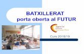 BATXILLERAT porta oberta al FUTUR · 4 LA SELECTIVITAT universitats.gencat.cat Suprimeix les vies d'accés a les PAU (model obert i més flexible) Amplia el ventall de camins a escollir