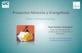 Proyectos Mineros y Energécos - unican.es · la realización del proyecto. DIAGRAMAS DE GANT, PERT/CPM, ROY. DATOS ...