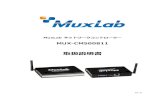 MuxLab ネットワークコントローラー① USB 2.0 x3：本機に設定されたIP アドレスを確認する際にキーボードを接続します。 3 製品概要 MuxLab