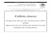 Folleto Anexo - Gobierno del Estado de ChihuahuaEl presente Programa Anual de Evaluación (PAE), tiene por objetivo central dar a conocer los Programas Presupuestarios de la Administración