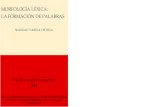 MORFOLOGÍA LÉXICA: LA FORMACIÓN DE PALABRAS€¦ · profesores José Manuel Blecua y Violeta Demonte. Unos años más tarde, se realizó una reimpresión en la que ya incluí algunas