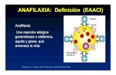 ANAFILAXIA: Definición (EAACI) · ANAFILAXIA: Definición (EAACI) Anafilaxia: Una reacción alérgica generalizada o sistémica, aguda y grave, que amenaza la vida Sicherer S. J