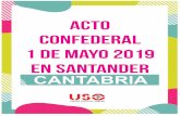 CIRCULAR 2 - 1 DE MAYO 2019 · 2019. 4. 2. · T de mayo 2018 Santander Bono Ven a divertirte ìììTe esperanos!!! USC UNION OBRERA r de mayo USC UNION SINDICAL OBRERA T de mayo