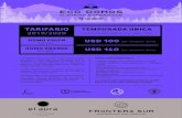 TARIFARIO TEMPORADA ÚNICA 2019/2020fronterasur.com/wp-content/uploads/2018/09/Eco-Domos-Tarifario-2… · · DOMOS GRANDES: Cama Matrimonial + 2 singles o 4 singles · Pisos de Madera