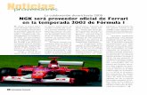 La colaboración durará hasta 2005 NGK será proveedor ... Noticias proveedores.pdf · La colaboración durará hasta 2005 NGK será proveedor oficial de Ferrari en la temporada