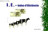 I . E . = Index d’Eficiènciavaquesambexit.com/files/vaebasica.pdf · Litres vaca any Vaques necessàries Tm de fems produïts 365.000 8.000 46 929 365.000 8.500 43 --365.000 9.000