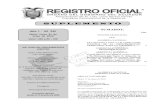 SUPLEMENTO - Gob · ING. HUGO DEL POZO BARREZUETA DIRECTOR Quito: Calle Mañosca 201 y Av. 10 de Agosto Oﬁ cinas centrales y ventas: Telf.: 3941-800 Exts.: 2301 - 2305 Sucursal