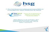 I Pre-Conferencia Latinoamericana HSG en Investigación ... · I°Pre-Conferencia Latinoamericana HSG en Investigación sobre Sistemas de Salud Avance de los Sistemas de Salud en