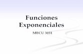 Funciones Exponenciales - WordPress.com · La función exponencial, f(x) = bax, (para a, un número positivo diferente de 1, b > 0 y x cualquier número real) tiene las siguientes