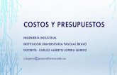 COSTOS Y PRESUPUESTOS - clopera.comclopera.com/.../uploads/2017/08/U1-Naturaleza-Contabilidad-de-Cost… · COSTOS Y PRESUPUESTOS INGENIERÍA INDUSTRIAL INSTITUCIÓN UNIVERSITARIA