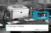 Videojet 1040 · Videojet® 1040 Inyección de tinta continua Capacidad de velocidad de la línea de producción Posibilidad de imprimir de 1 a 3 líneas a las siguientes velocidades: