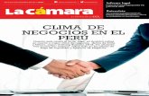 CLIMA DE NEGOCIOS EN EL PERÚNuestro país ocupa el tercer lugar en América Latina en cuanto a mejor clima de negocios, detrás de Chile y México, según el Doing Business 2018.