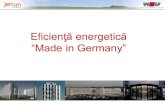 Eficienţă energetică “Made in Germany” · Eficienţă energetică în România - Studii de caz Reabilitarea Staţiilor de Epurare • ţiaCo-generarea este solu idealăpentru