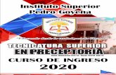 New TECNICATURA SUPERIOR EN PRECEPTORÍA INGRESO... · 2019. 12. 13. · CURSO DE NIVELACIÓN. INGRESO 2020 ISPG TECNICATURA SUPERIOR EN PRECEPTORÍA Página 2 FUNDAMENTACIÓN El